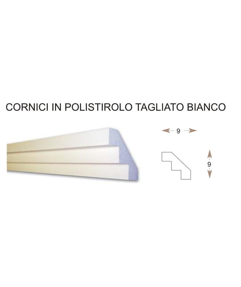 CORNICI IN POLISTIROLO 90 x 90 x 1000 MM DECORAZIONE ABBELLIMENTO CASA INTERNO